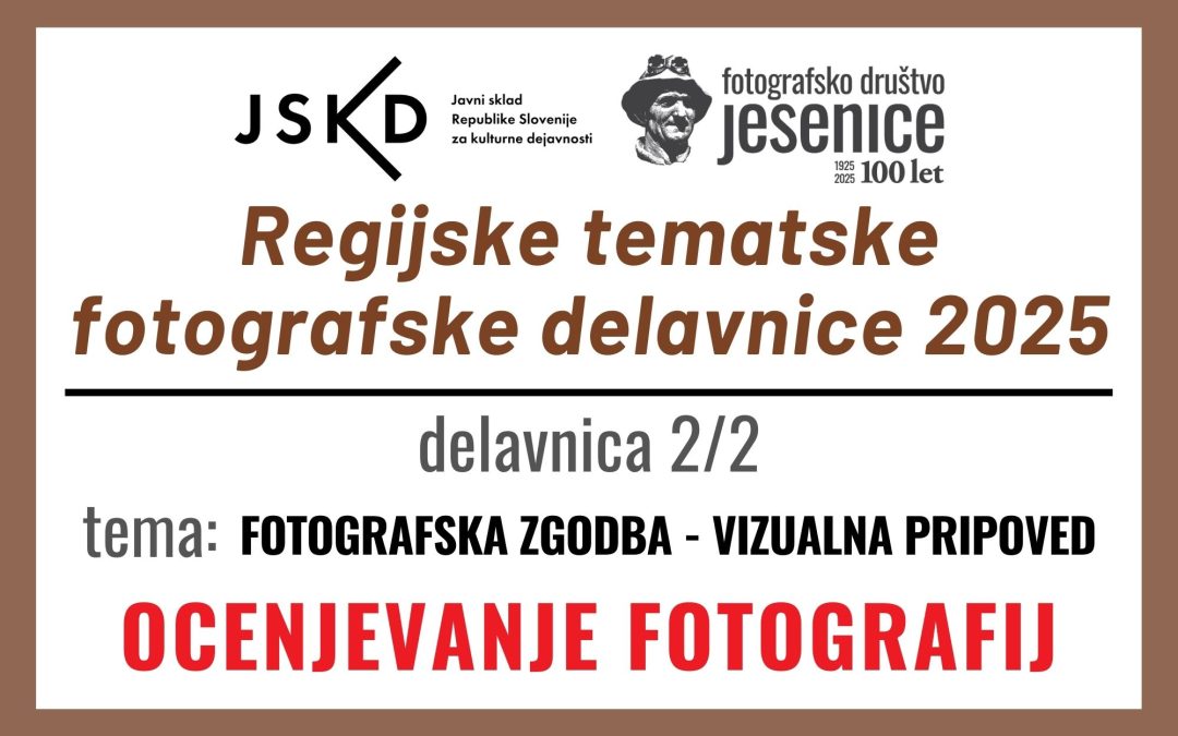 RTFD 2025: tema FOTOGRAFSKA ZGODBA – VIZUALNA PRIPOVED / ocenjevanje fotografij